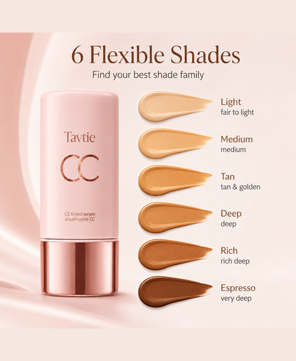 CC Tinted Serum – Shade-Adaptive Coverage, 24H Hydration & Waterproof Wear