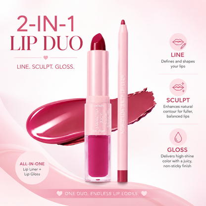 lip sculptor & liner - 3-in-1 lip combo: lip liner, lipstick & lip gloss